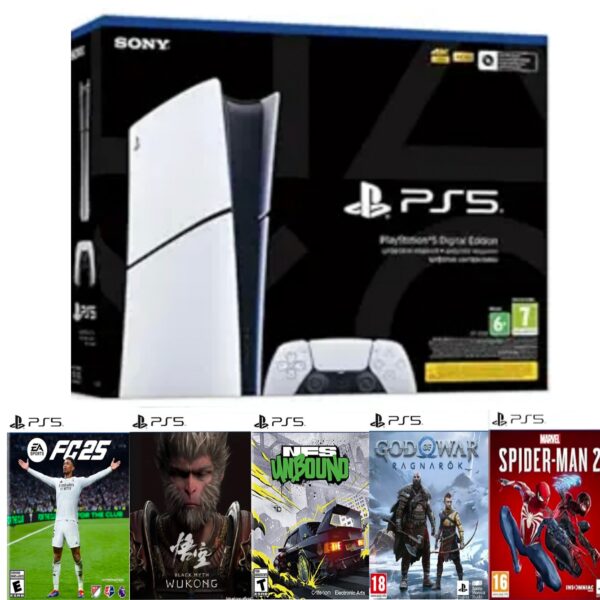 PlayStation 5 Slim Digital Unboxed With  Games Options (6 Month Warrenty)