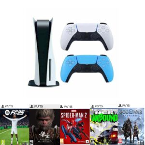 PS5 Console With 2 Controller and 5 Games