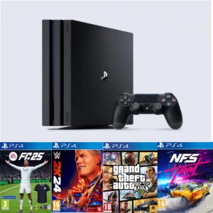 Sony PlayStation 4 Pro With 1 Controller 4 Games