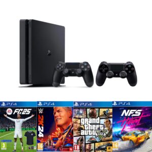 Sony PlayStation 4 With 2 Controller and 4 games