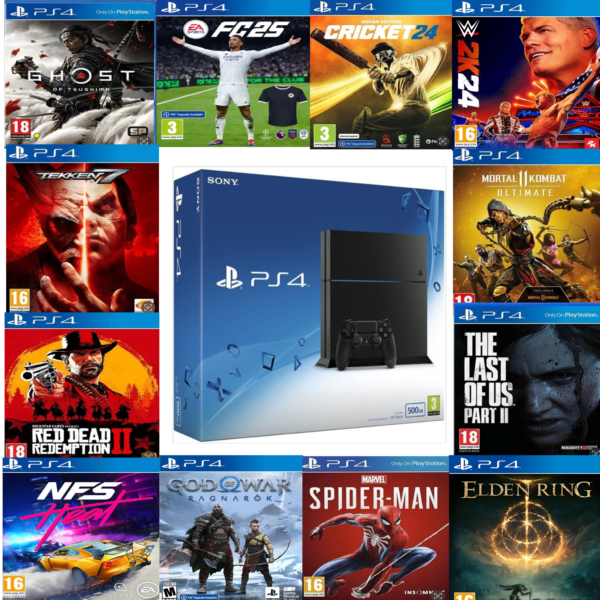 PlayStation 4 Fat 500GB With 80 Games (pre - owned)