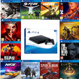 PlayStation 4 Slim 1TB With 1 Controller 80+ Games 1Year Warranty